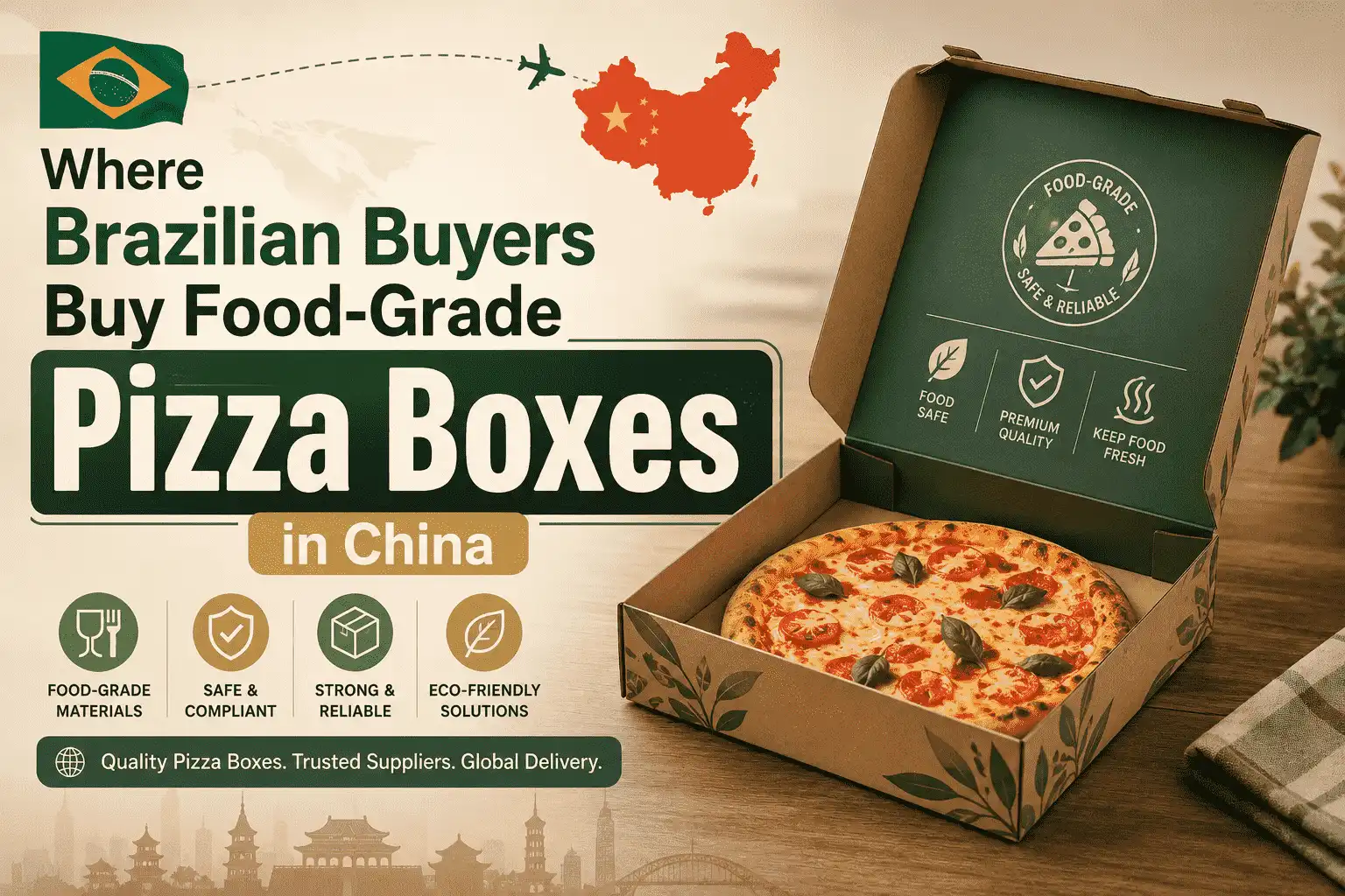 Where Brazilian Buyers Buy Food-Grade Pizza Boxes in China